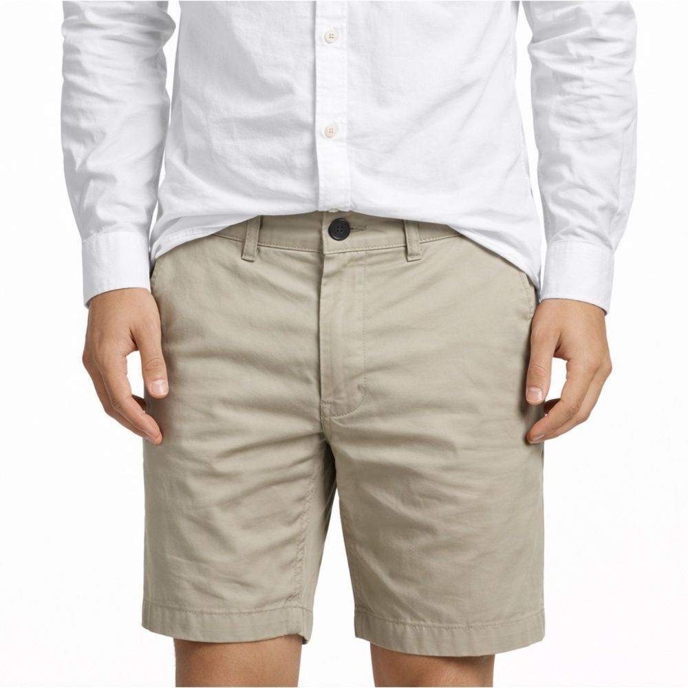 Faherty Island Life Men's 40 Beige Organic Cotton Stretch Shorts Casual Summer